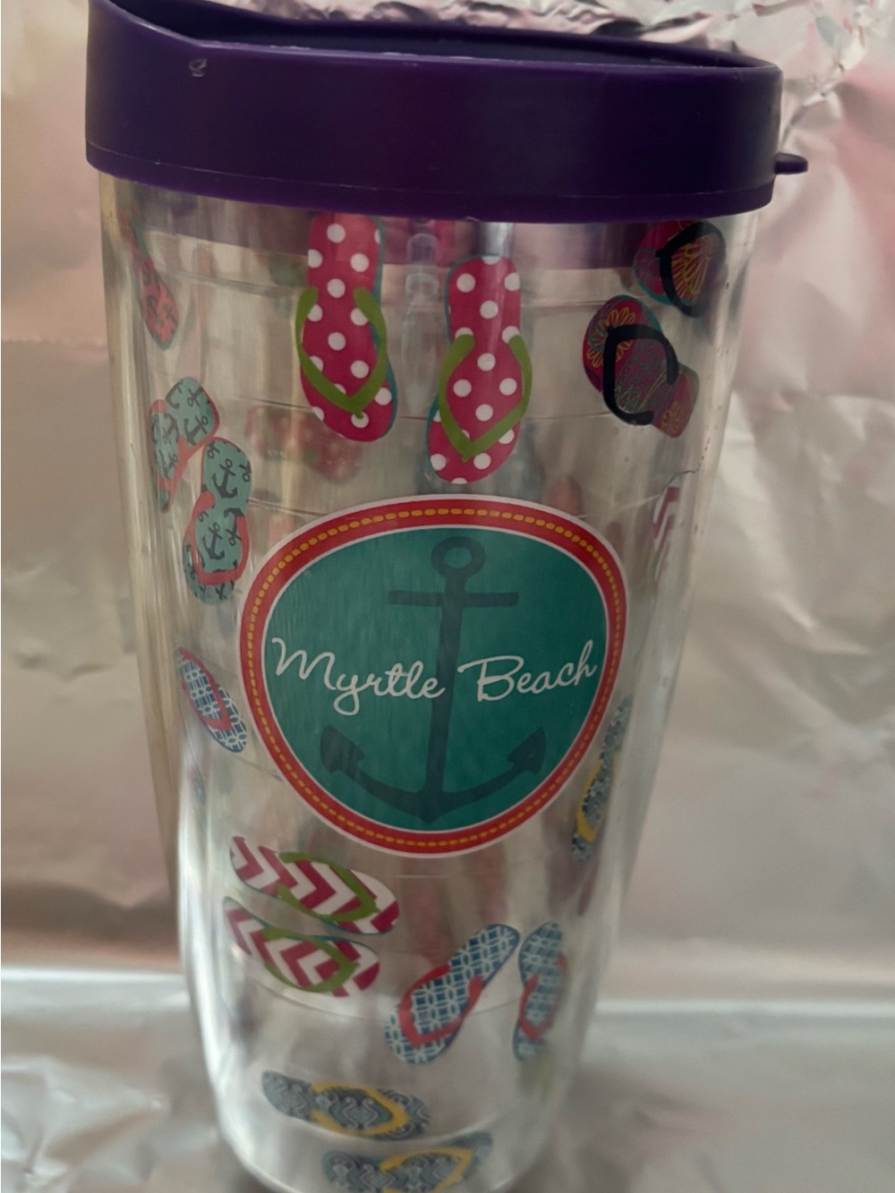 Signature Purple Travel Tumbler Lid